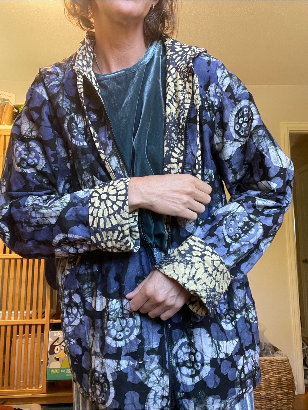Reversible Handmade Wild Print Bohemian Streetwear Festival Jacket Size L/XL - Picture 9 of 9